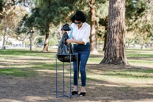 Image of Portable Trash Can for Camping, Collapsible Trash Bin for RV, Garbage Can for Home, Waste Bin for Outdoor /Indoor (Blue)