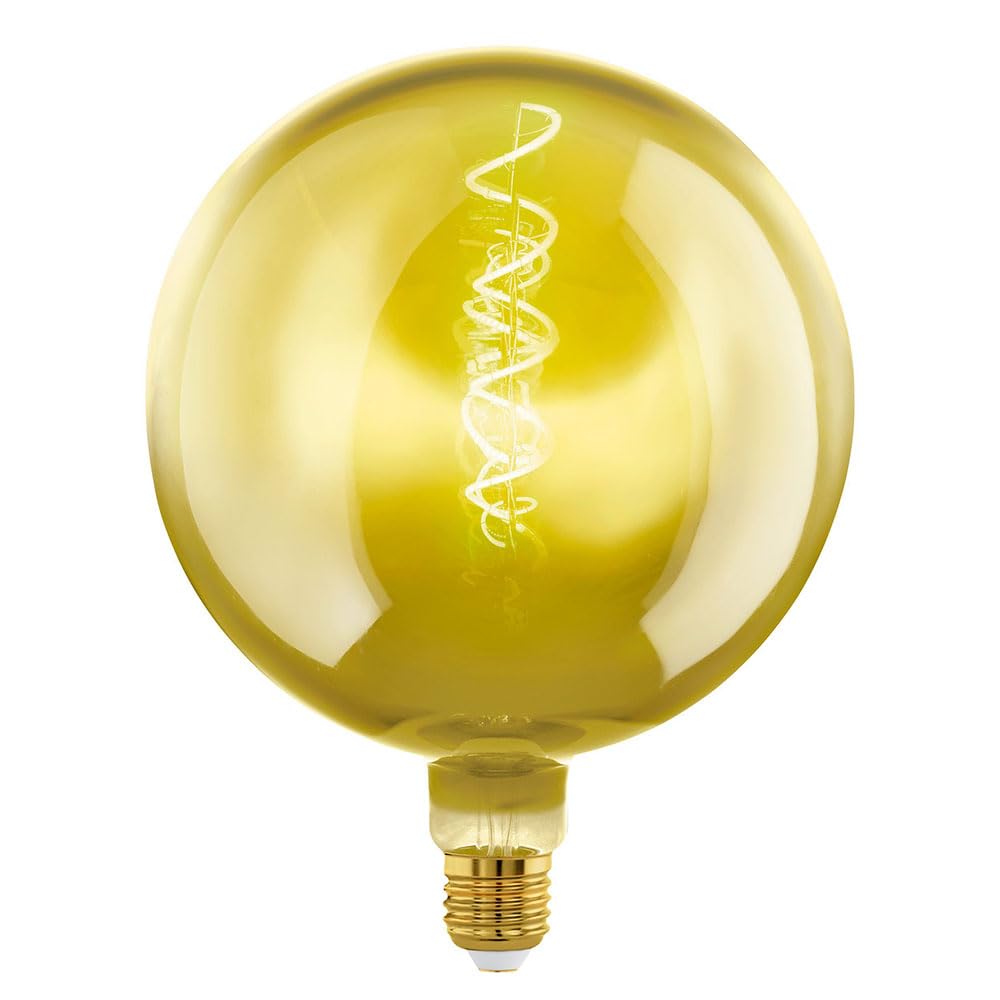 LED Lampe E27 Spiral Filament Globe G200 Gold 4 Watt extra warmweiß 1900 Kelvin, 6 Stück