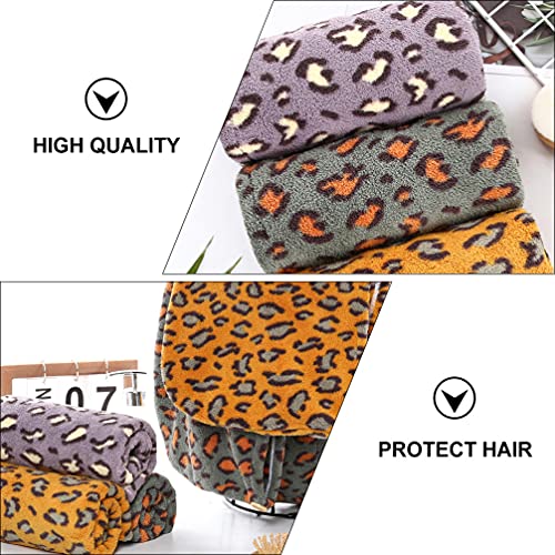 Lurrose 3Pcs Cabelo Toalha Cabelo de Secagem Envoltório Instantânea Chuveiro Cabeça Turbantes Com Bo