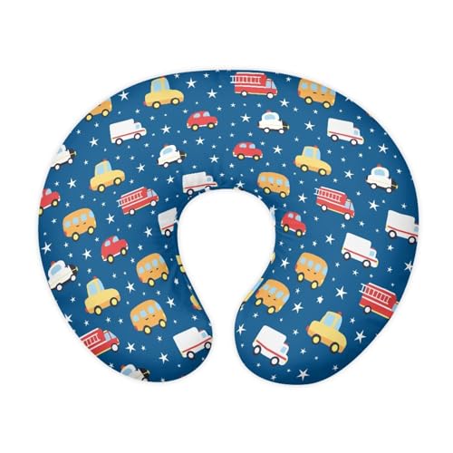 Image of Cute Car Nursing Pillow Cover Lightweight Breathable Pillow Cover for Infant Snug, Stretchy Neutral Breastfeeding Pillow Cover