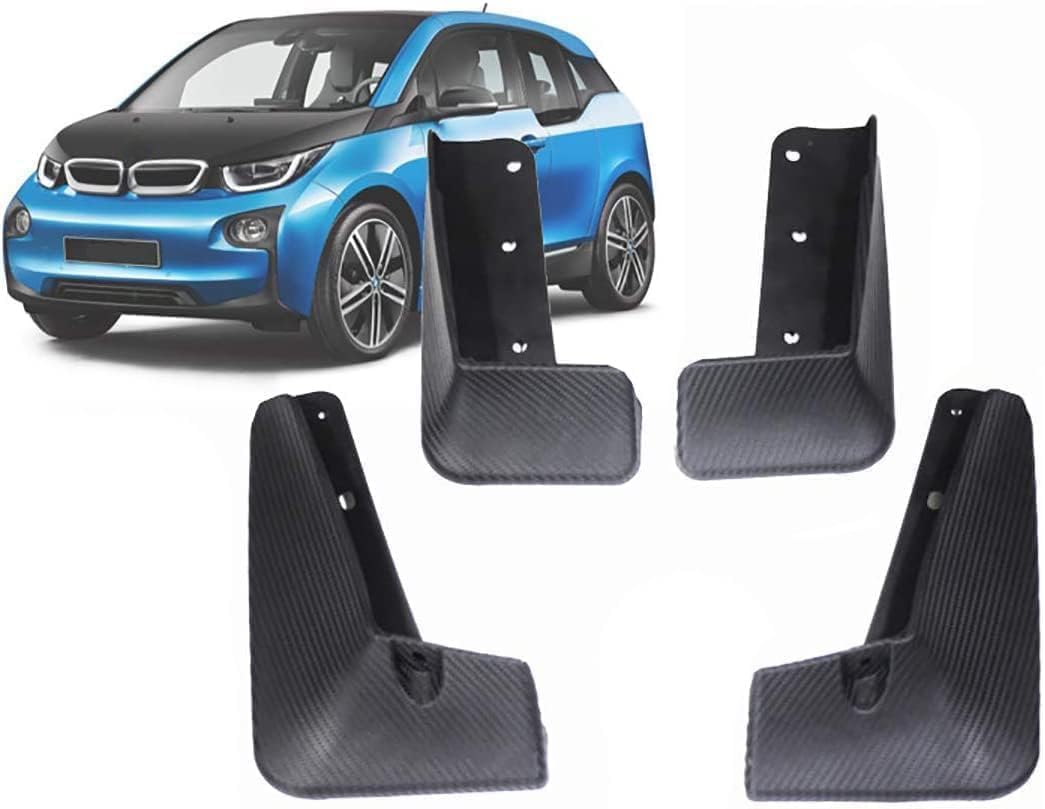 Acwyahso Car Mud Flaps for BMW i3 2016-2020 Splash Guards Mudguards Front Rear 4pcs - Anti-Scour & Impact Resistant, Heavy Duty Stone Shield