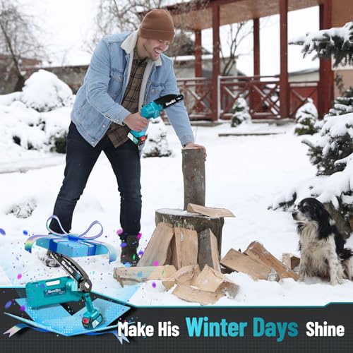 Seesii Mini Motosega a Batteria per Potatura con 8000mAh Batterie, 900W 6 Pollici Sega a Batteria per Potatura con Pompetta Olio, Motosega Elettrica a Batteria per il Taglio del Legno Giardini - Immagine 1