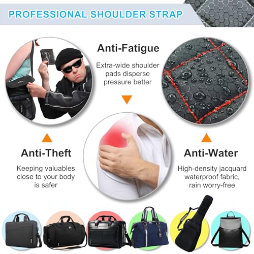 Ultra Comfortable Shoulder Strap Bag Belt with Anti-Theft Pockets and Padded, 2 Tone Reversible Use, Stylish & Secure3