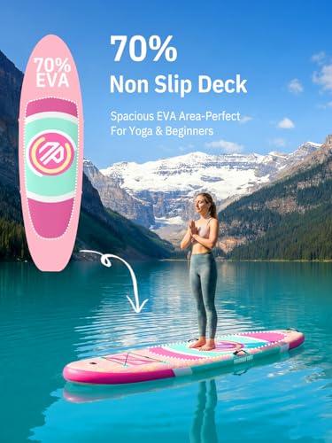 Image of Niphean 10' Inflatable Paddle Board, Ultra-Light SUP for Beginners