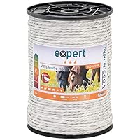 VOSS.farming 200m Weidezaunseil 6mm Elektrozaunseil 7X 0,2 NIRO – mit Zubehör – weißes Elektroseil Weidezaun Elektrozaun Ponyzaun Pferdezaun