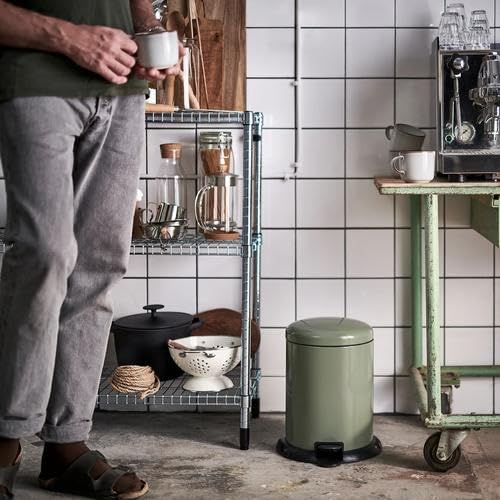 Amazon | IKEA イケア ペダル式ゴミ箱 グレーグリーン 9l m50595395