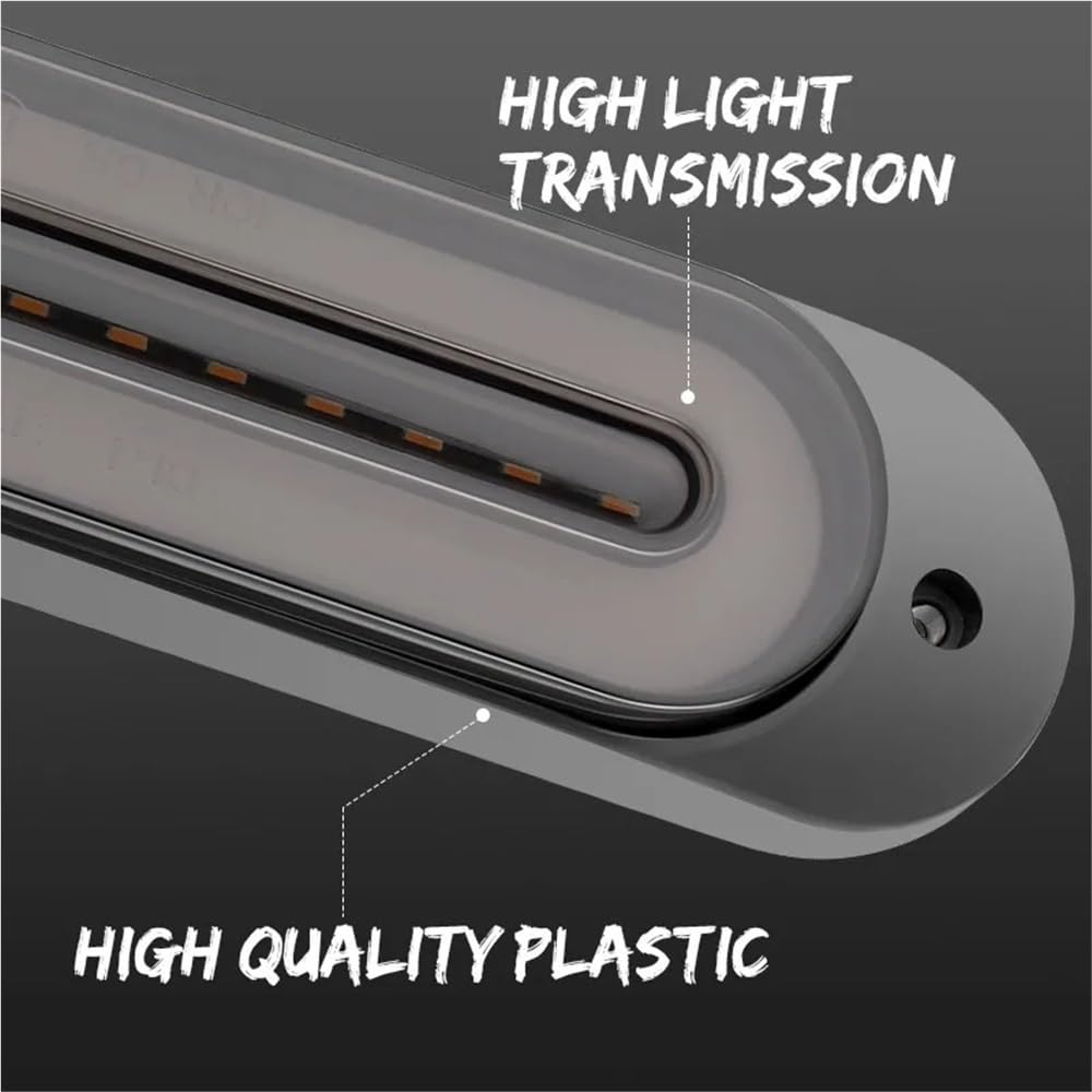 Faro Posteriore Stop Running Luce posteriore a LED 3 in 1 per moto, luce di stop, 68 indicatori direzione a, marcia rossa e ambra, 12 V 24 V: