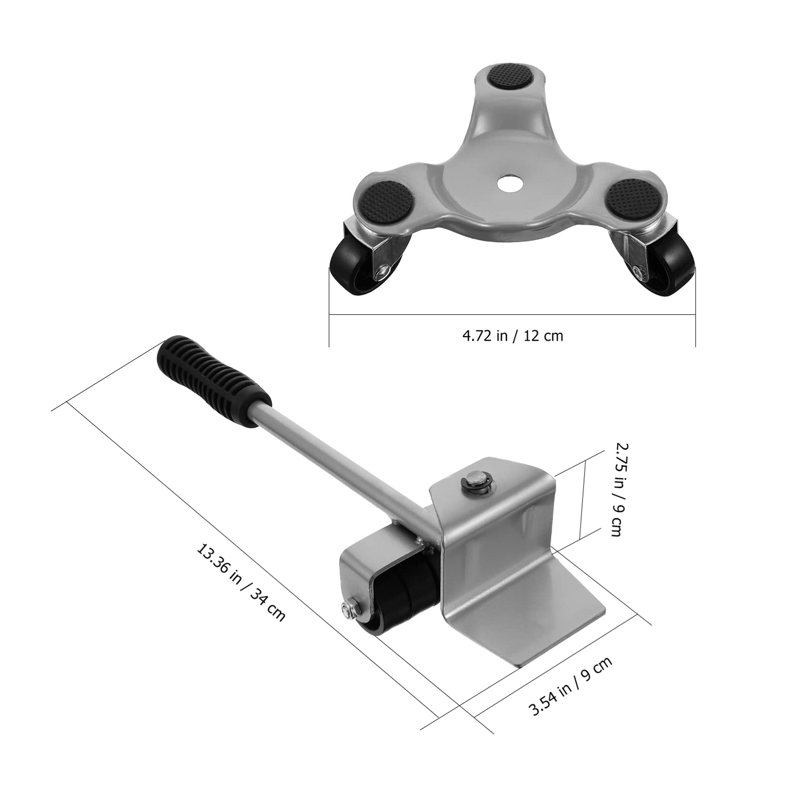Gadpiparty 5pezzi Sollevatore Per Mobili Pesanti Kit Di Trasloco Con Rulli Scorrevoli e Asta Di Sollevamento Set Di Strumenti Per Traslochi Per Casa e Ufficio Per Spostare Mobili Senza Fatica