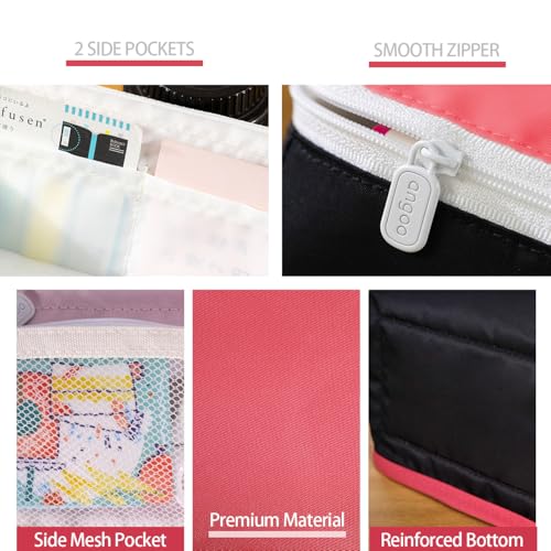 Image of Pencil Case Large Capacity Pencil Pouch Pen Bag with Big Compartment, Foldable Pencil Bags with Zipper Pencil Pouch, Student Pencil Case Stationery Bag for Girls and Boys Teen Adults Women Men (Red)