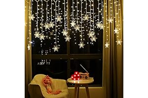13ft/4M 96 LED Snowflake Curtain String Lights: A Dazzling Display for Indoor Holiday Ambiance