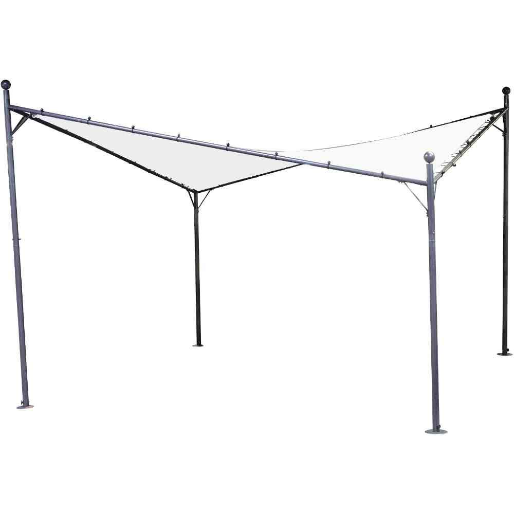 SIENA GARDEN Pavillon BERLINO 400x400 cm anthrazit/weiß Garten