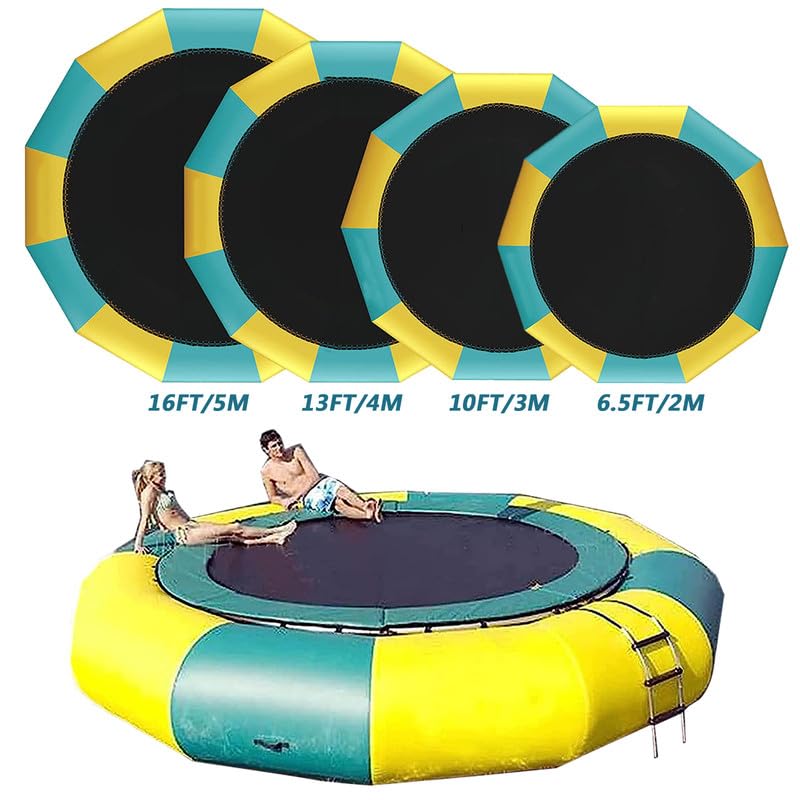 PVC Inflatable Water Trampoline,Lake Trampoline,with Slide/Tube/Jumping Pillow Bag Bouncing Platform,Inflatable Water Trampoline for Lake with Slide,6.5FT 10FT 13FT 19FT