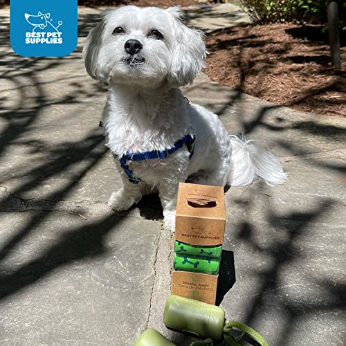 Image of Best Pet Supplies Dog Poop Bags for Waste Refuse Cleanup, Doggy Roll Replacements for Outdoor Puppy Walking and Travel, Leak Proof and Tear Resistant, Thick Plastic - Green (Unscented), 900 Bags