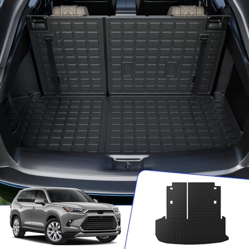 Rongtaod Cargo Mat Compatible with 2024 2025 Toyota Grand Highlander Cargo Liner Trunk Mat TPE All...