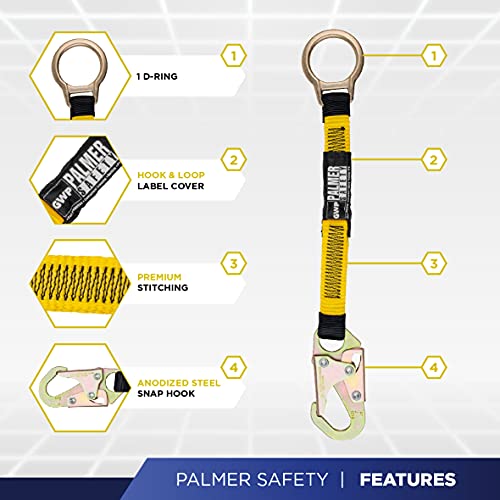 Image of Palmer Safety Hammerhead 5pt Safety Harness Back Padded, QCB Chest, Tongue Buckel Legs Straps, Back & Side D-Rings