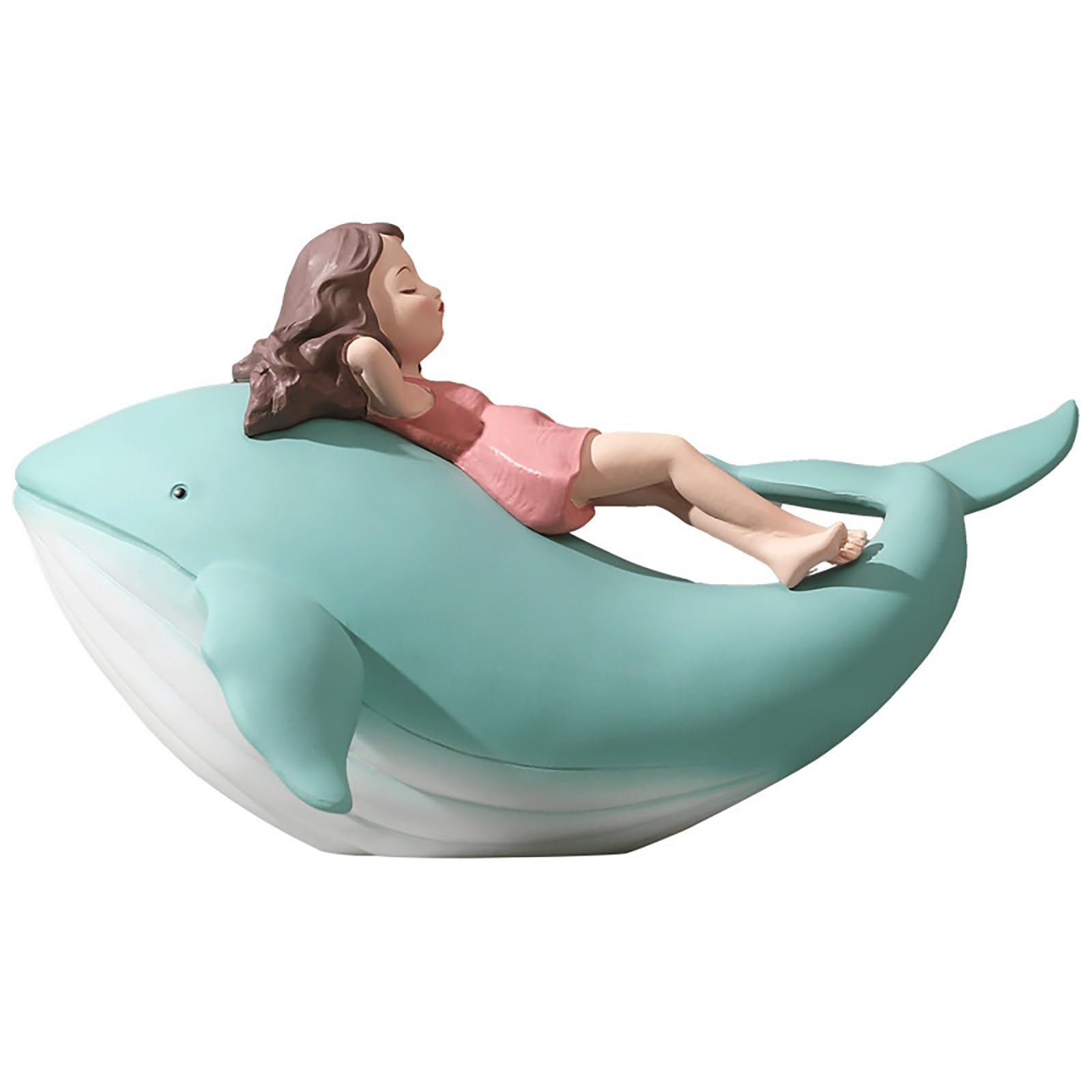 Amazon.co.jp: 気まぐれなクジラの女の子像の装飾、クリエイティブな