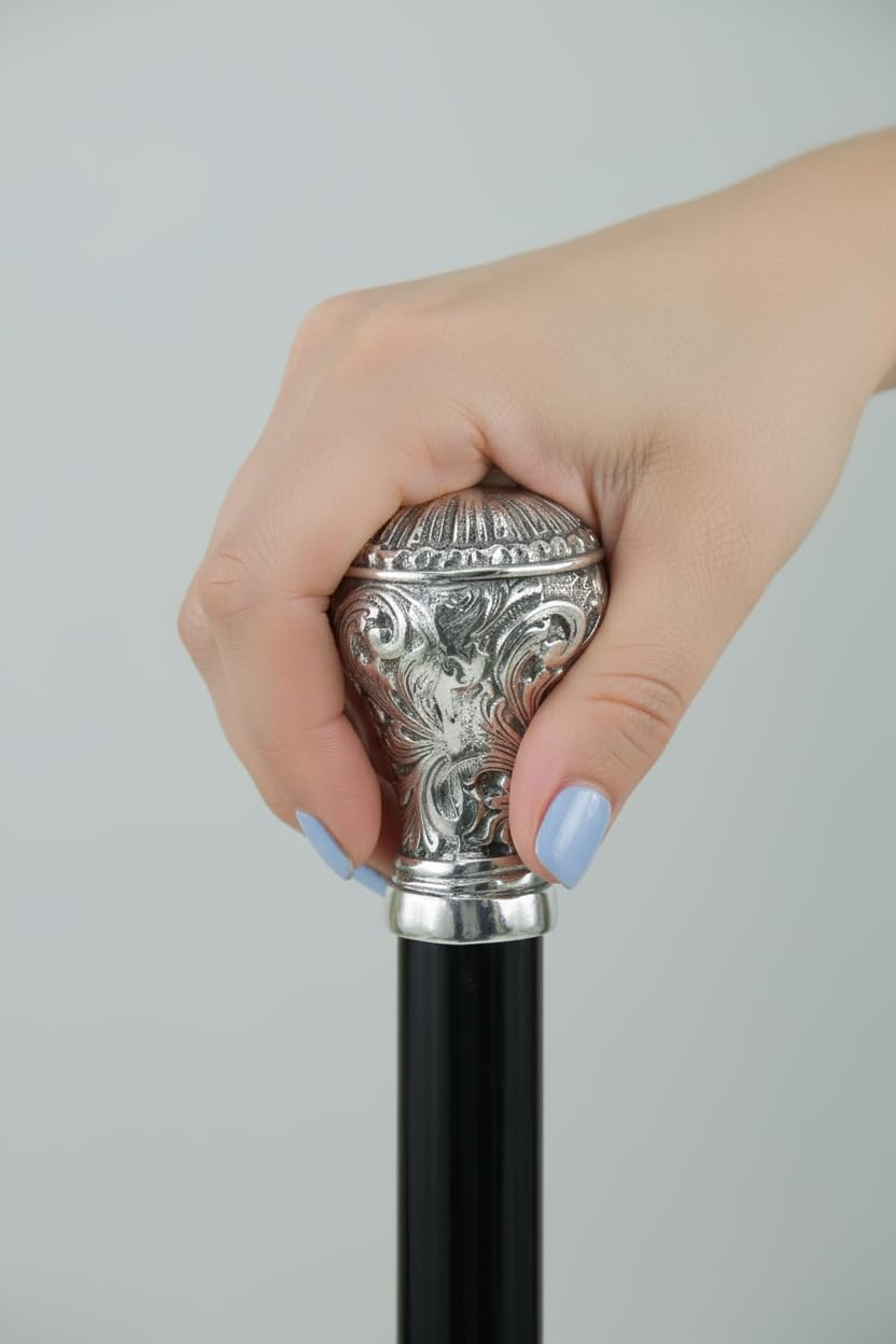 Bastón de paseo 97 madera para hombre y mujer elegante para ceremonia hecha a mano en Italia original CAVAGNINI (marrón, palo Liberty redondo V.)