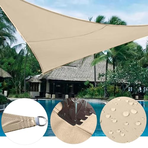 Voile d'ombrage triangulaire 5x5x7,1 m imperméable pour terrasse