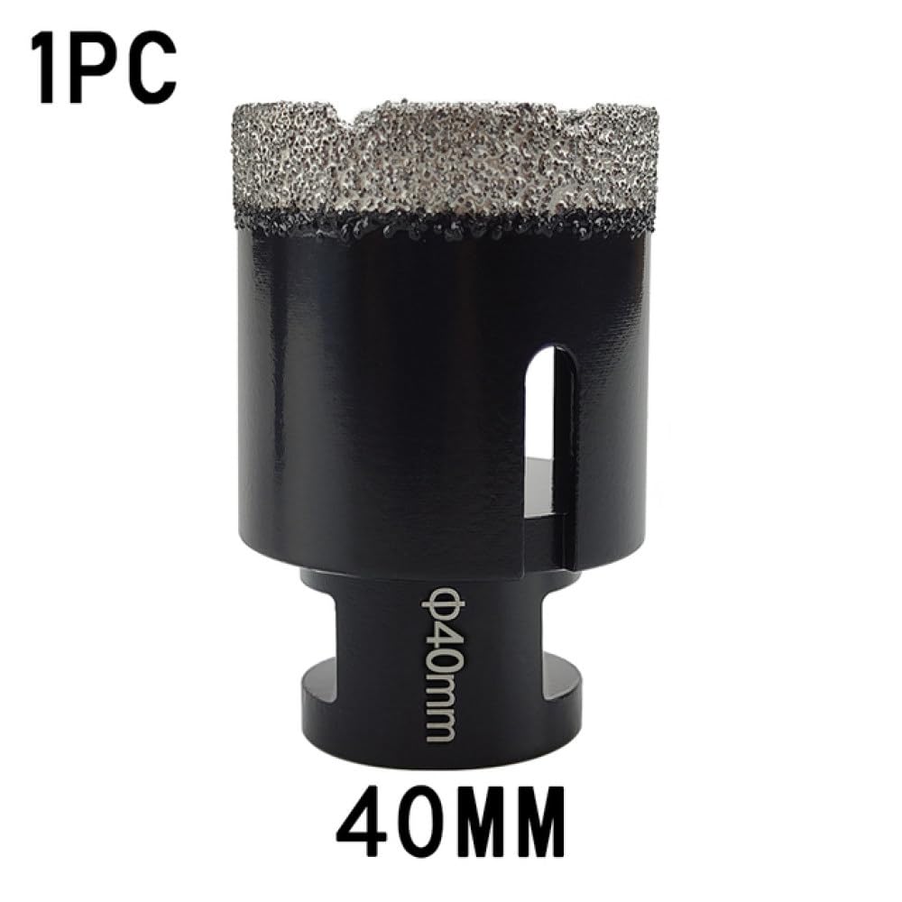 1 Uds. Juego de brocas de perforación soldadas al vacío en seco con hilo de diamante, azulejos de porcelana, coronas, taladro, herramientas de sierra perforadora de mármol y granito, 40mm