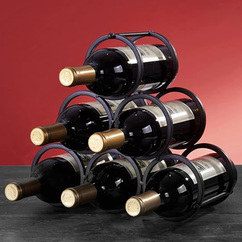 Soporte metálico desmontable para 6 botellas de vino miniatura 7