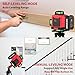 Weiddw laser level Self Leveling 16 Lines 4×360° for Picture Hanging and Construction, High-capacity Lithium Battery