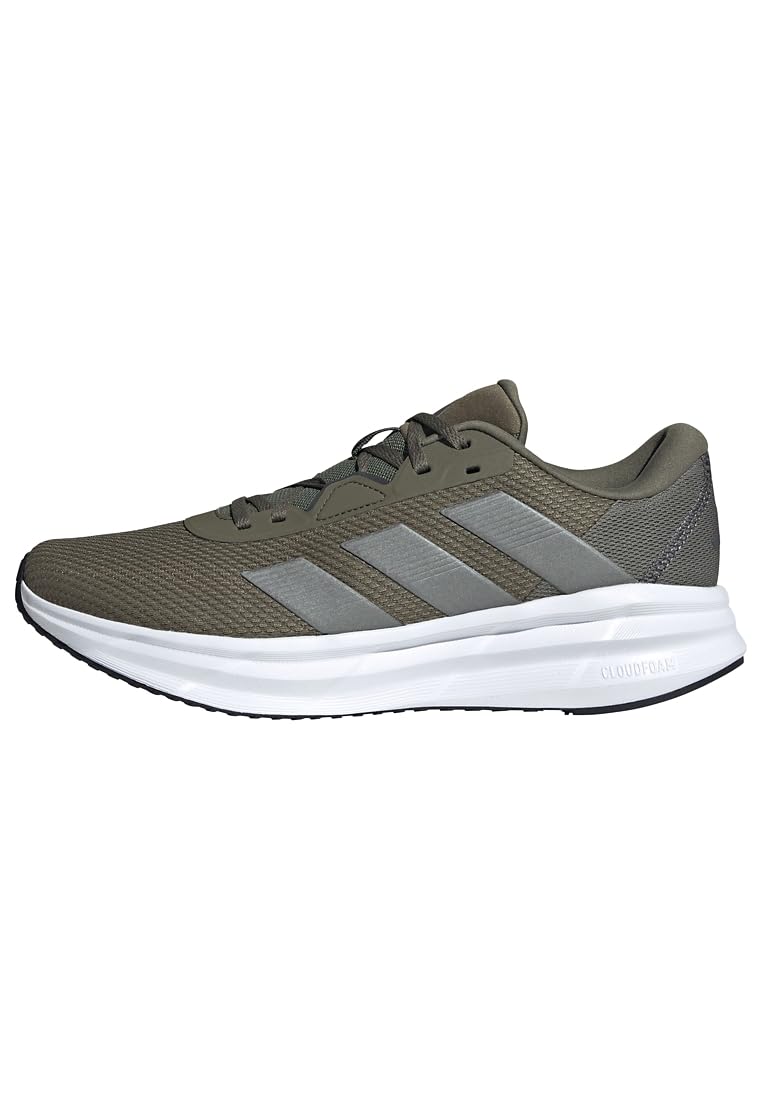adidas Herren Galaxy 7 Running Shoes, Olive/Iron Metallic/Core Black, 43 1/3 EU