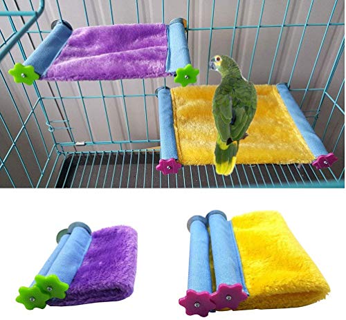 Image of Bird Nest Bed Hammock Toy Hamster Warm Comfortable Hanging House Perch Stand for Parrot Parakeet Cockatiel African Grey Cockatoo Lovebird Conure Finch Chinchilla Rat Gerbil Cage Accessories (L)