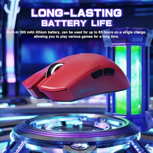 Image of ATTACK SHARK X11SE Ultra-Light Wireless Gaming Mouse, Red