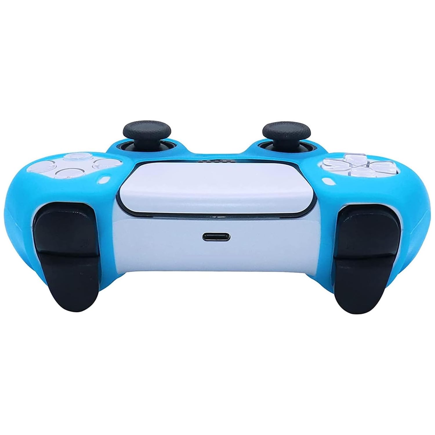 Skin Silicone Grip Glow in Dark Protection étui Compatible avec contrôleur PS5 avec 8 Casquettes Glow in The Dark Thumb Grips + 2 Casquettes Cute Cat Paw Thumb Grips.