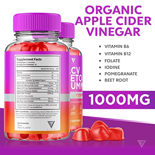 (2 Pack) ACV Keto Gummies for Weight Loss Belly Fat Burner, Keto+ACV Vitamin Gummy Supplement Apple Cider Vinegar Best Diet Appetite Suppressant Metabolism Booster That Works Fast Women (120 Gummies) - Image 6