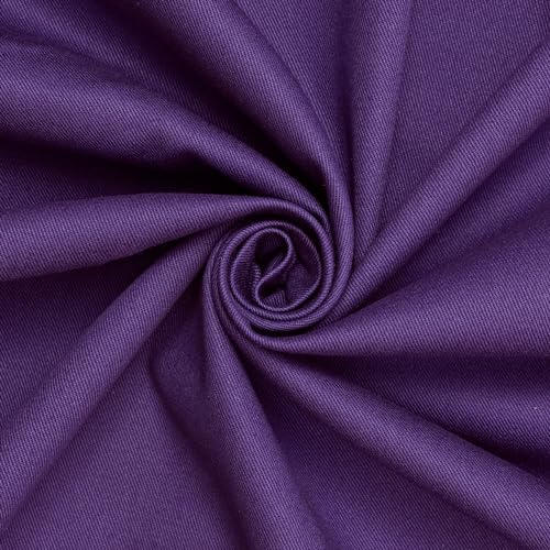 Luxurious Purple Mason Chino Twill Fabric - Premium 100% Cotton, 60" Width, Perfect for Fashion and Home Decor