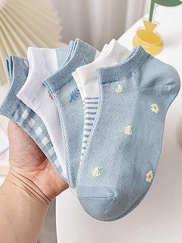 Image of Women's Ankle Socks for Casual & Sports Multicolor Odour Free Fancy Multi design Socks Pack