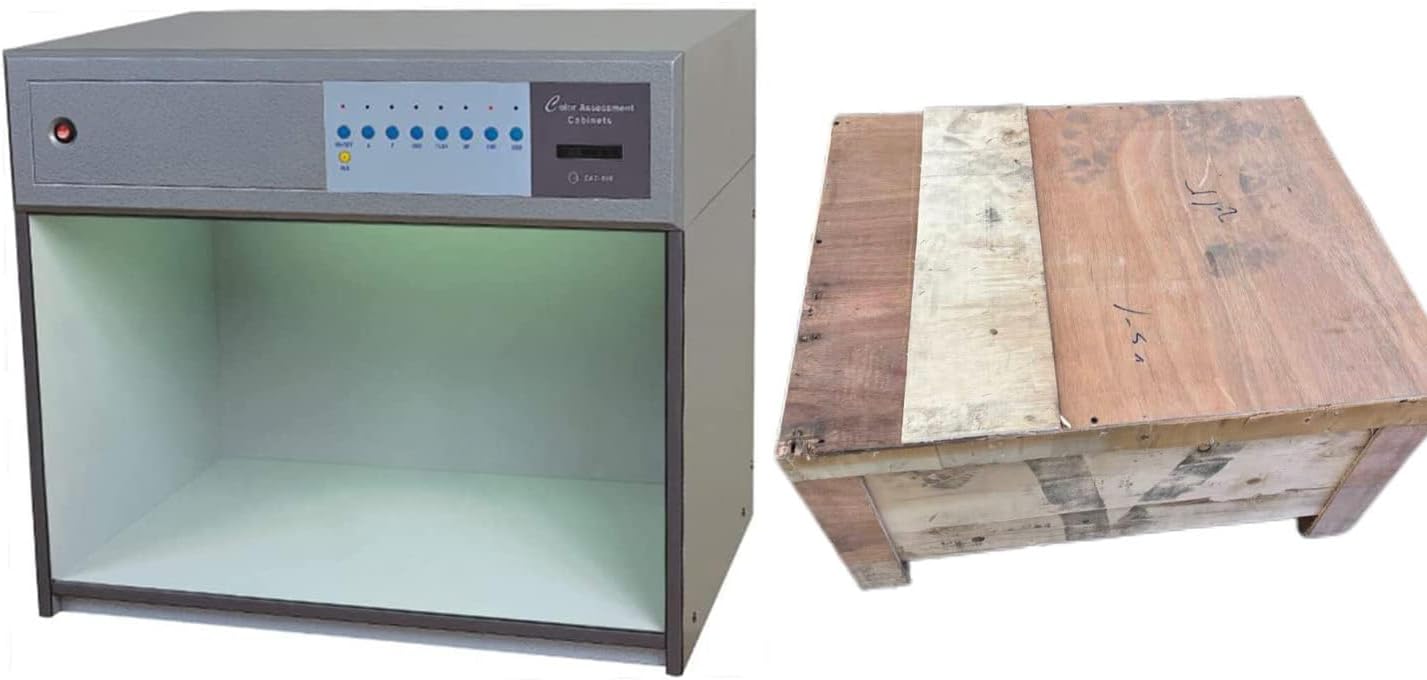 Color Assessment Cabinet Color Viewing Box with 6 Light Sources D65 TL84 UV F CWF U30 Widely Used In Textiles, Toys, Printing, Plastics, Paint, Ink, Printing, Paints, Chemicals,etc