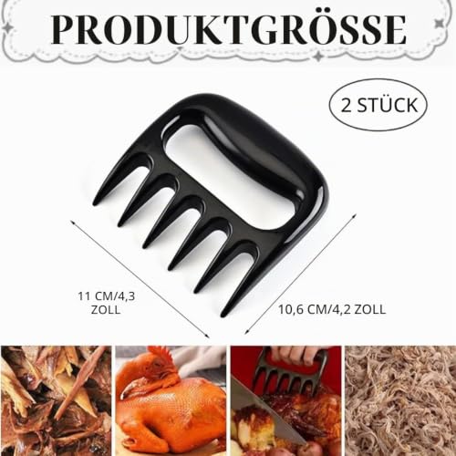Foto von SGERUFZ 2 Stück Pulled Pork Krallen Rub Gewürz, Kitchen und Bbq Zubehör, Grill Gadgets Küche Party Festival, Geschenke für Papa, Gadgets für Männer, Kochen Zubehör