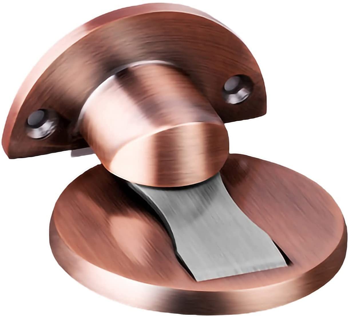 Sbziojhdr Red Bronze Door Stop， Magnetic Stainless Steel Hidden Catch Floor Nail-Free Doorstop Double-Sided Adhesive Tape Metal Door Stoppers(Red Bronze)