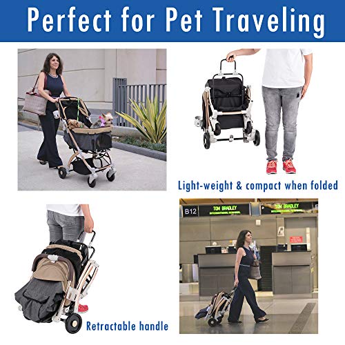 HPZ-PR America Carrinho de bebê Pet Rover Lite Premium leve para cães/gatos/animais de estimação com