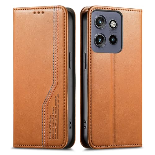 �Ή��@�� for Motorola Moto G Power (2025) 5G �Ή��@�� for Motorola Moto G Play (2025) �t���b�v���X�^���h �}�O�l�b�g�J�� �E�H���b�g�^�P�[�X Brown