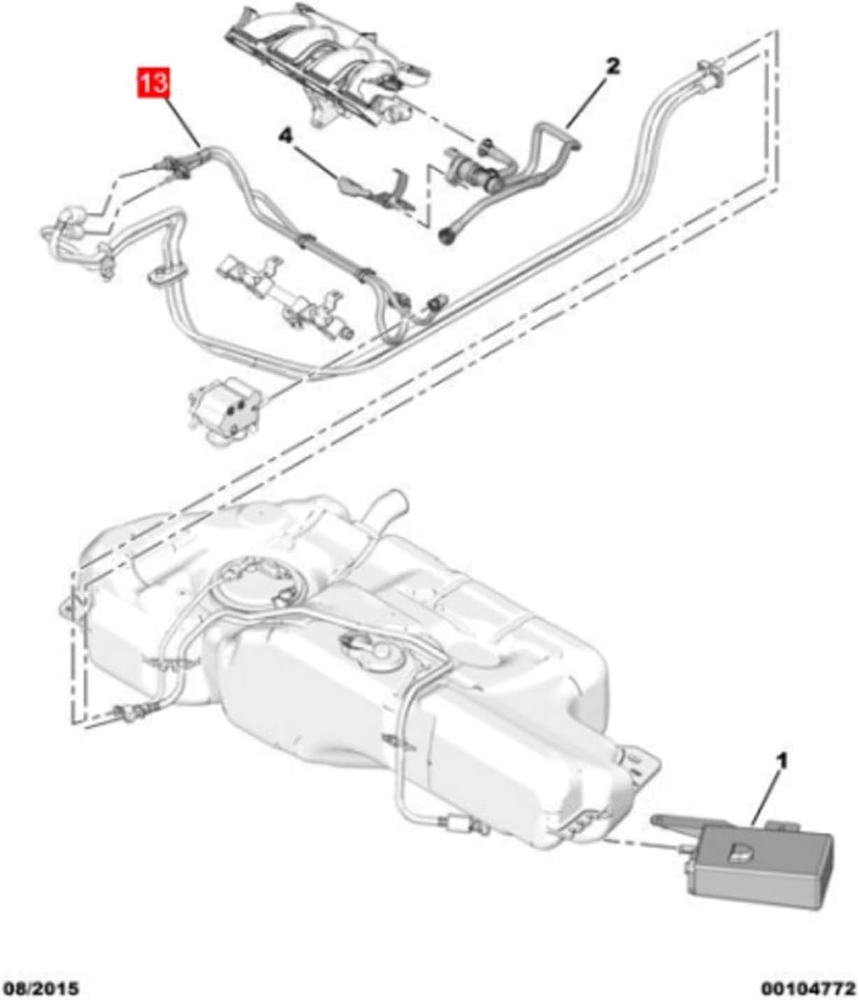 Auto Oil Supply Line Oil Overflows Hose Return Line LeakTube for 3008 308CC 308SW RCZ C4 V759556880