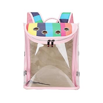 Aswadh Pet Puppy Cat Carrier Backpack Outdoor Travel Carrying Bag Handbag Pink