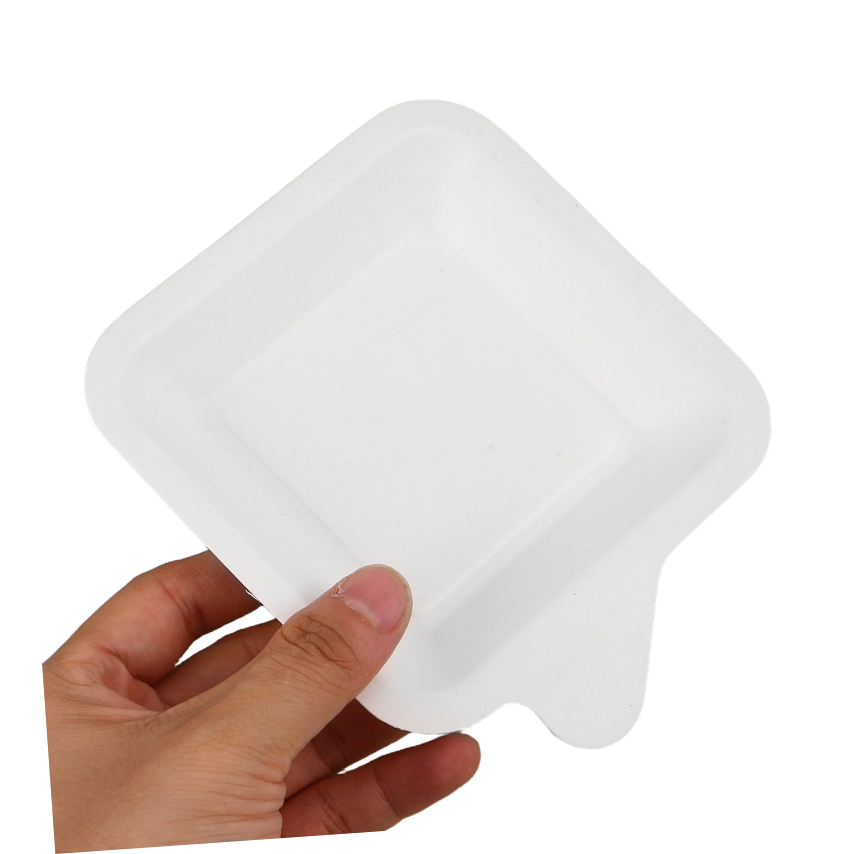 FRCOLOR 100piezas Plato Cuadrado Pequeño de Papel Grueso para Postres Tartas Cumpleaños Barbacoas y Fiestas Plato de Papel para Fiesta Cena y Tarta de Cumpleaños