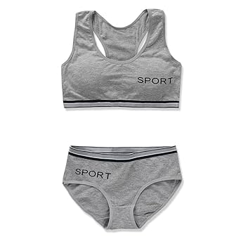 4 Pack Girl Cotton Crop Bra Tops Underware Sport Back To School Kids 12-15 Years