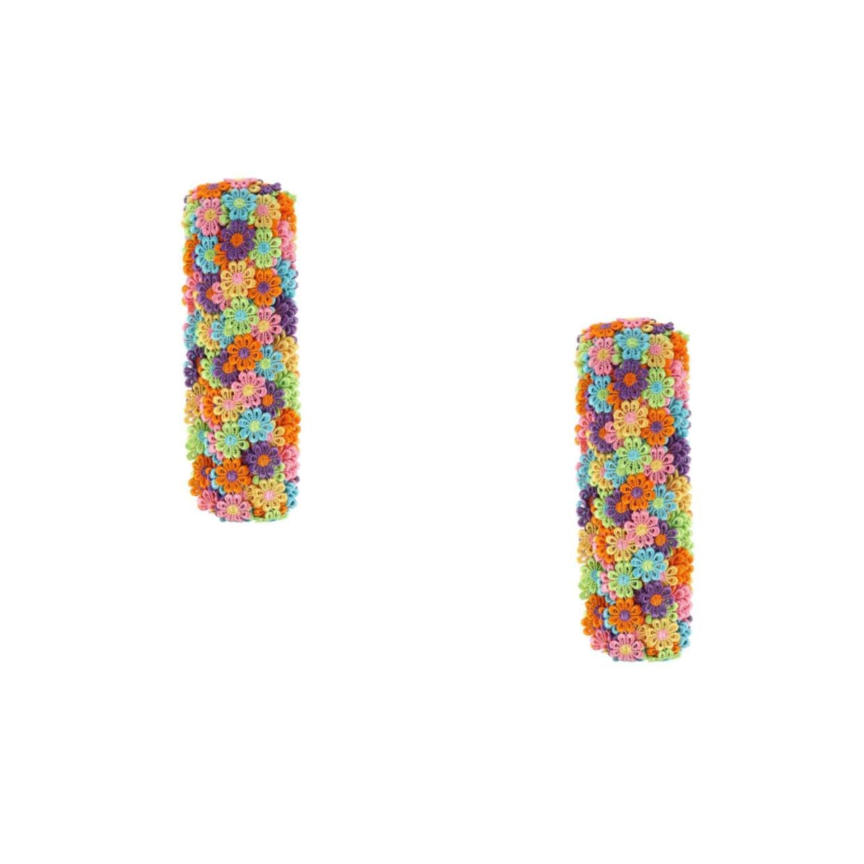 SHINEOFI 2rotoli Nastro Pizzo Ricamato Da Yardper Decorazioni Accessori Per Abbigliamento Per Matrimoni e Feste Resistente Per Patching e Crafting