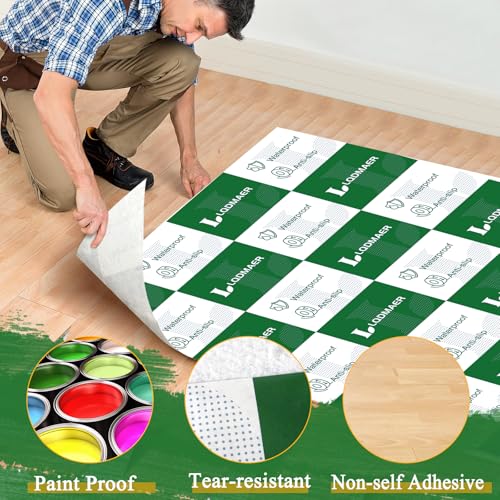 Image of 40 inch x100ft Hardwood Floor Protector Film Roll Temporary Renovation Cover
