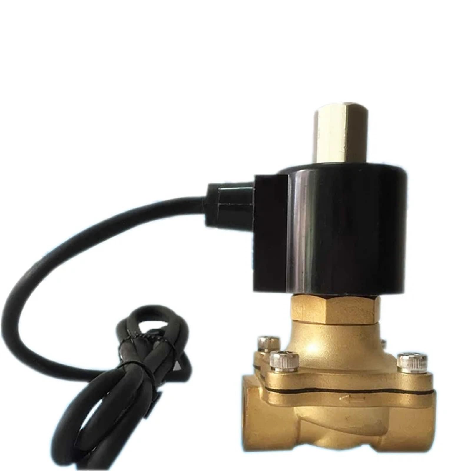 HDPHCRIUN 1/2" IP68 Waterproof Normally Open Brass Fountain Solenoid Valve 110V 24V 12V 24v for Underwater(VITON-SEAL-120VAC)