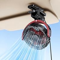 NIFBANG Auto Clip Ventilator,USB C Leise Fan Portable Klein Klemmventilator,360° Verstellbar 3 Stufen Stark Auto Lüfter für Car, SUV, PKW, LKW, Wohnmobil, Pickup, Van Autositz Ventilatoren(Schwarz)