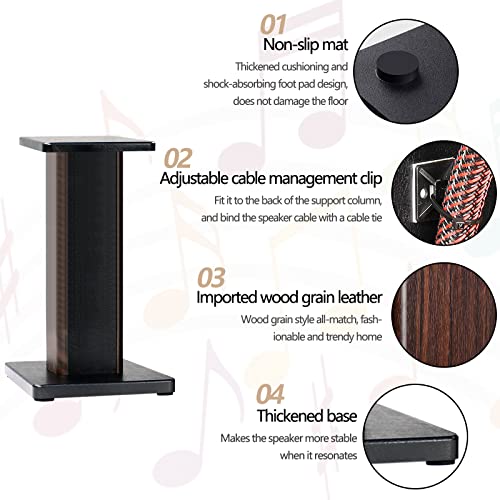 Mayqmay 19.68 Inch(50Cm) Wood Speaker Stands For Home-Cinema Hifi Desktop And Satellite Speakers Monitor Stands, Enhanced Audio Listening Experience For Home Theaters (Pair) #TOP5