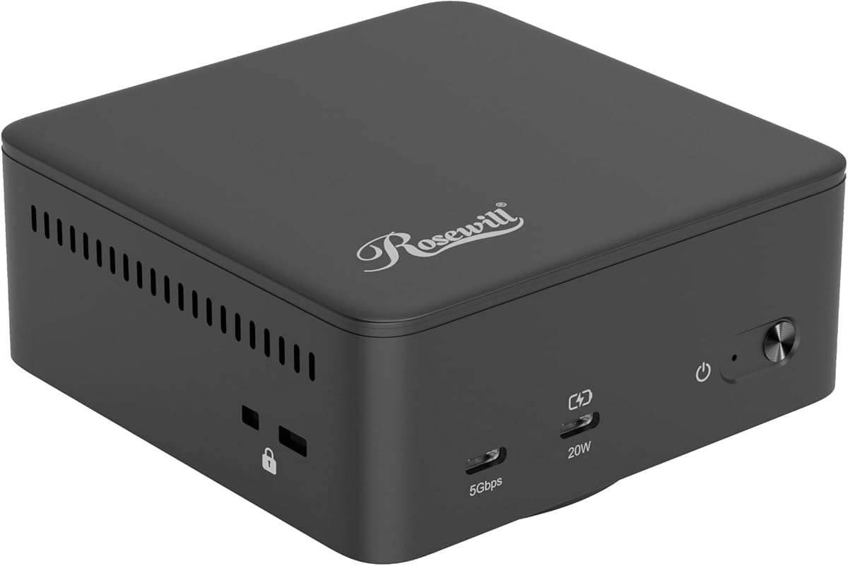 Rosewill 12-in-1 USB C Triple DisplayLink Docking Station | 135W PD, 3x HDMI (3x 1080p 60Hz), 3x USB 5Gbps Ports | Windows, macOS, ChromeOS Compatible - Enhance Productivity with Multi-Monitor Support