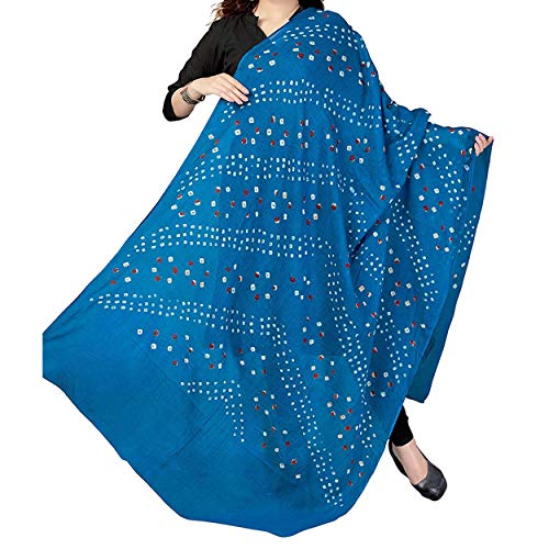Bandhej Women Cotton Dupatta Bandhani Soft Stoles Hijab For Gift