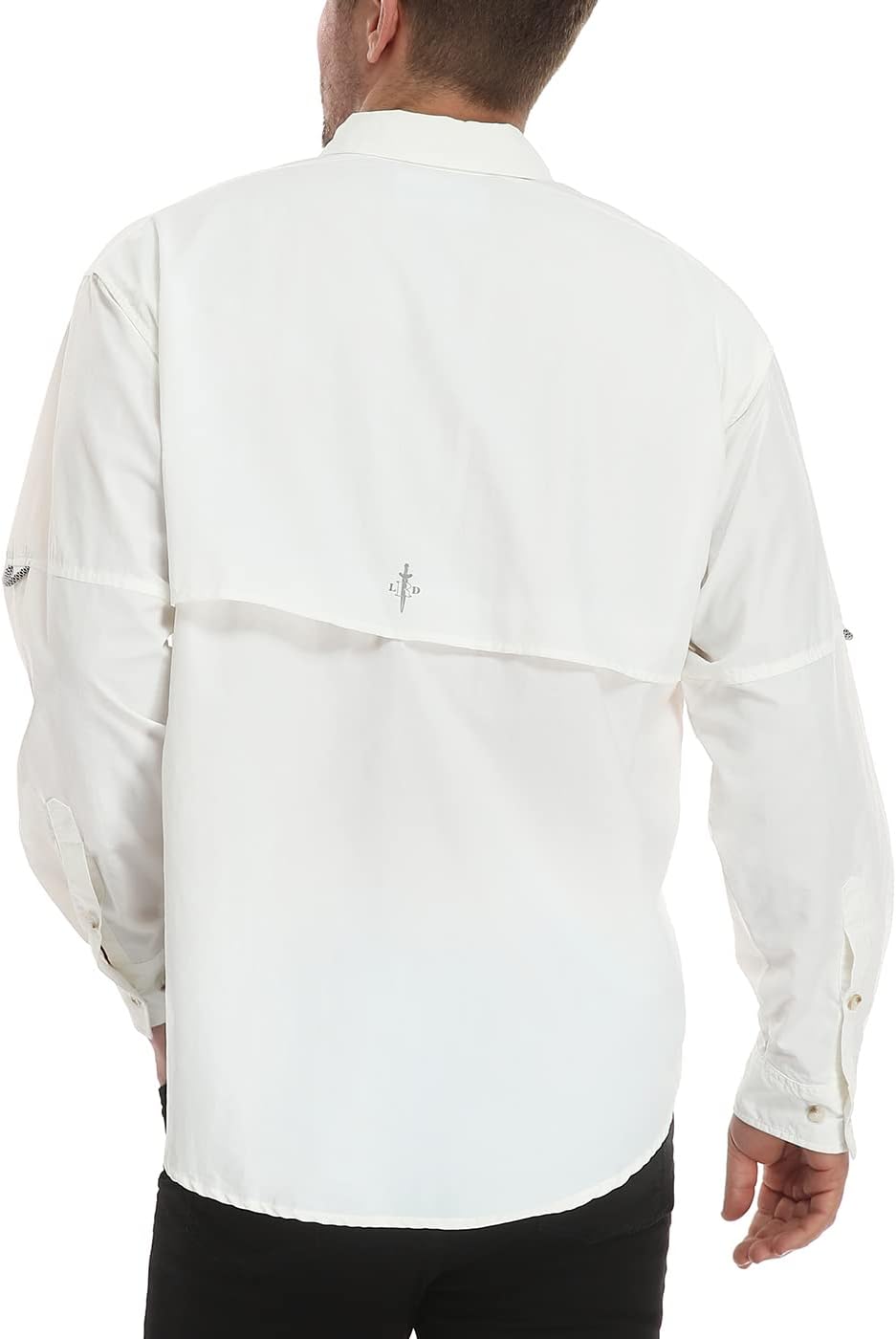 LRD Men's UPF 30 Long Sleeve Fishing Shirts Button Down Sun Protection Shirt