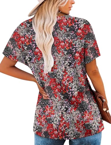 KISSMODA Summer Short Sleeve T Shirt Loose Fit Casual Dressy Women Top 2025 Trendy Ladies Fashion Blouses(S-3XL)